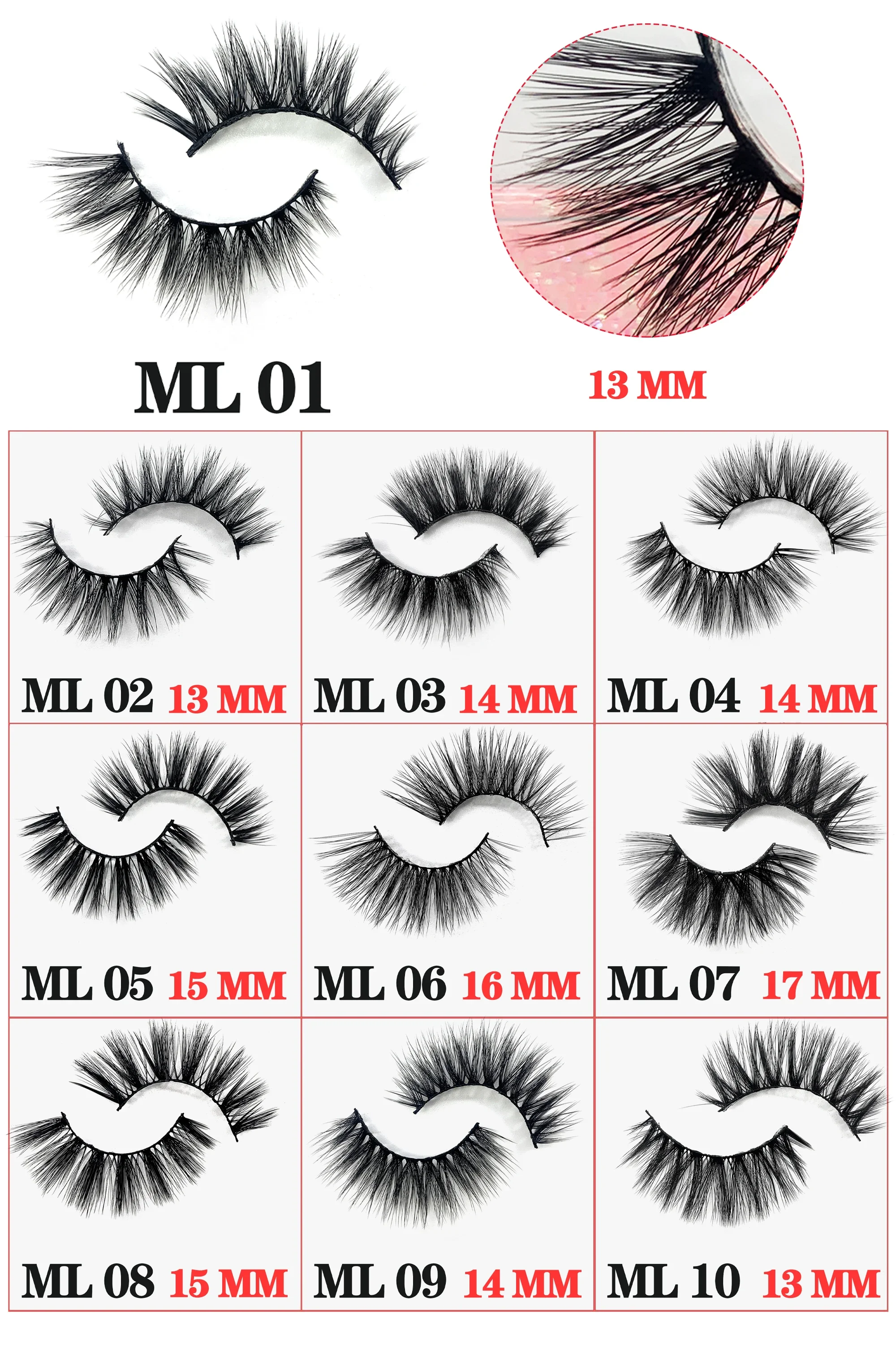 Faux Mink Lashes Wholesale Wispy Natural 3d Mink Lashes Bulk Wholesale Fluffy Dramatic Fake Eyelashes Make Up Faux Cils Lash