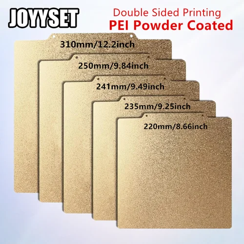 Imagen 1 del producto Hoja Pei 235x235 K1C Placa de construcción 220x220 Hoja de acero de resorte de doble cara Pei texturizada para Ender 3 Bambulab P1S CR20 Prusa mk4