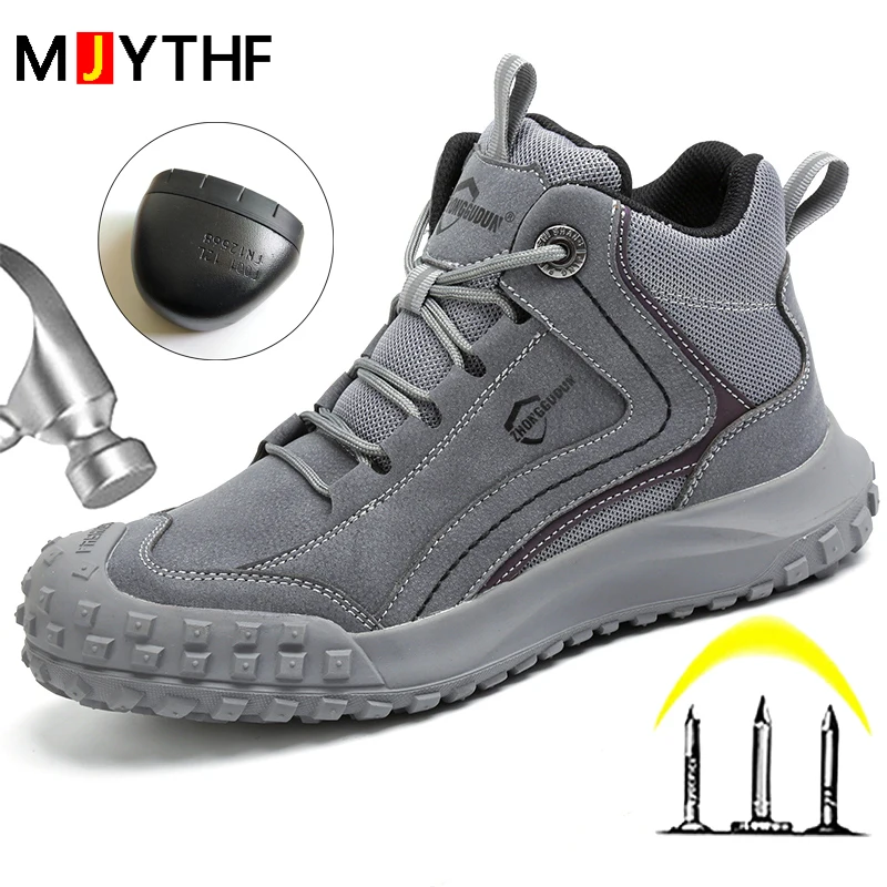 Botas de seguridad ANTIPERFORACIONES para hombre, zapatos de trabajo indestructibles, de diseñador, para otoño e invierno, novedad