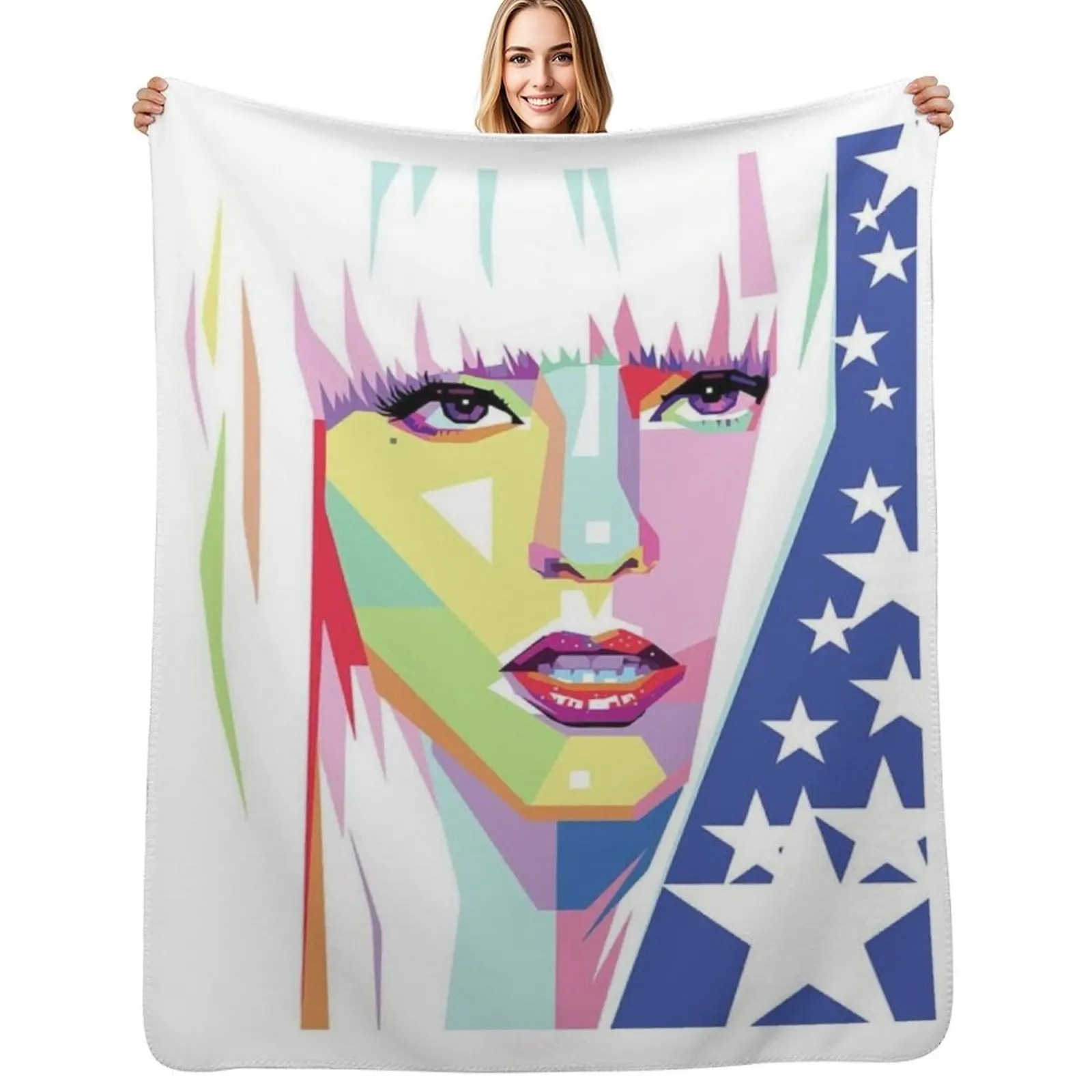 

lady gaga logo Throw Blanket Soft Plush Blanket as Housewarming Gift