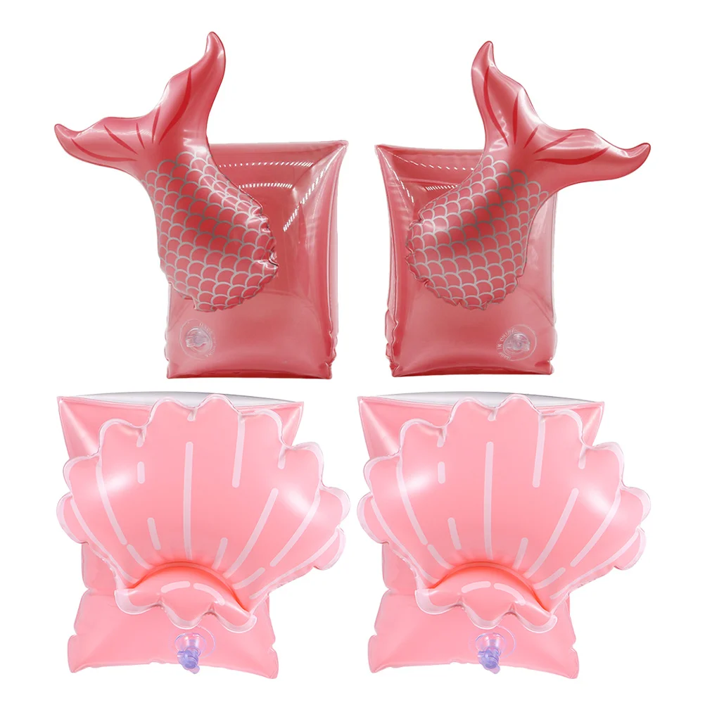 Brassards de natation pour enfants, 2 paires, avec Double Airbag, matériau PVC sûr, anneau intérieur lisse, rangement facile, amusant en plein air pour enfants