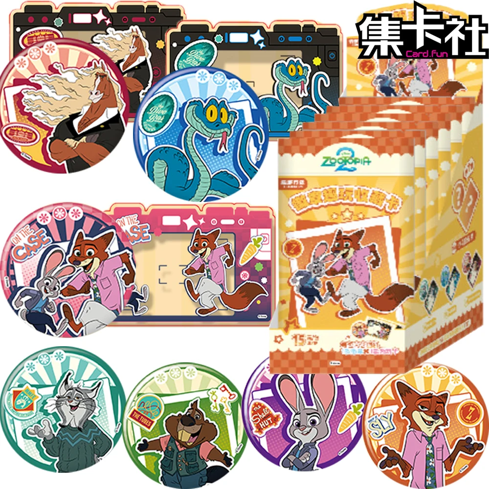 

Card.fun подлинный Zootopia2 забавный периферийный значок Ник Уайльд Джуди Хоппс изысканный дизайн прозрачная коллекция карт праздничный подарок
