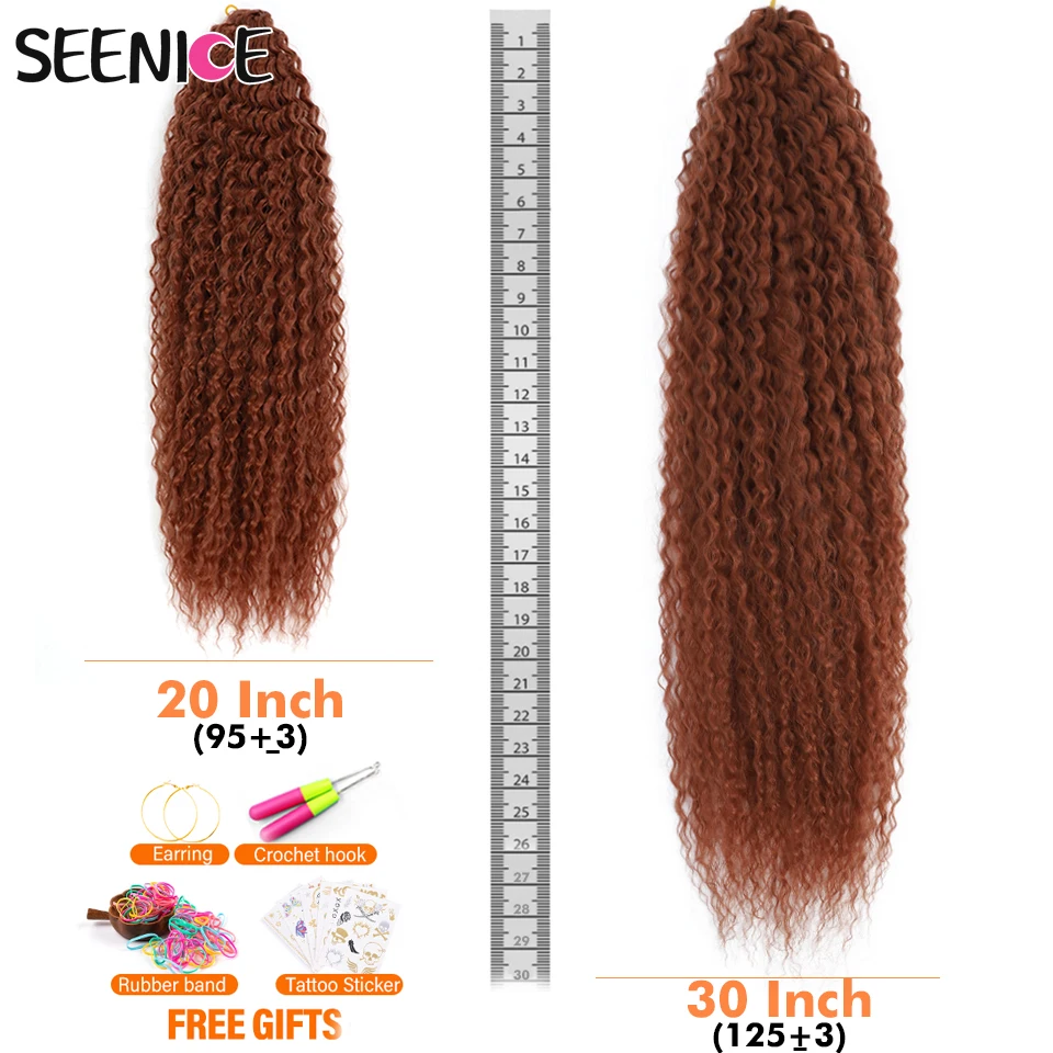 Kinky Curly Afro หยิกผมโครเชต์ต่อผมเปียสังเคราะห์แอฟริกันถักผม Braids นุ่ม Ombre สีชมพูสีดำ