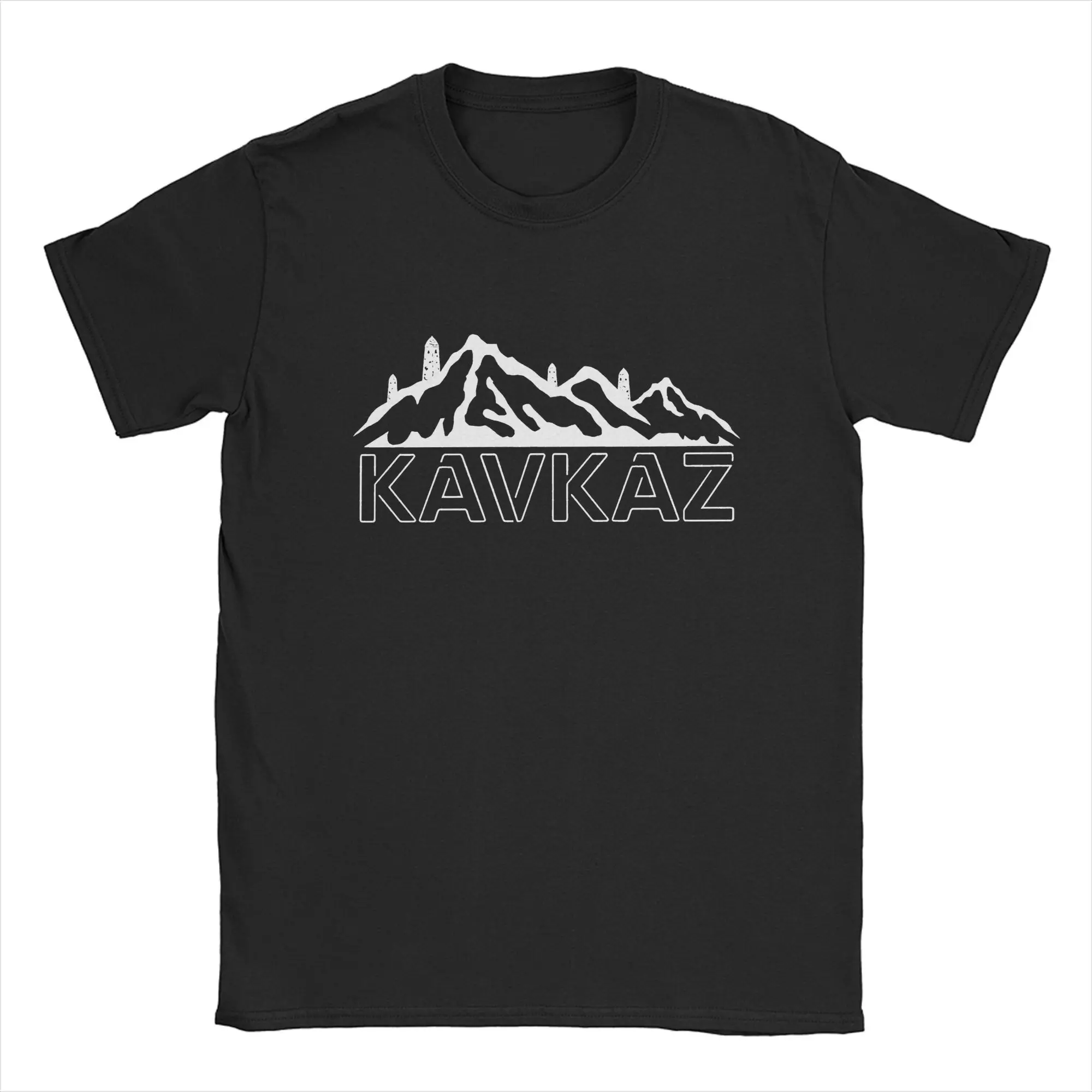 Men's T-Shirt Kavkaz Bashni Awesome Pure Cotton Tees Short Sleeve  T Shirt Round Collar Tops 4XL 5XL