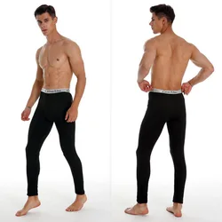 Winter Men Thermal Underwear Pants High Elastic Thermal Tights Leggings Warm Sleepwear Fleece Inner Wear Underpants Man Clothin