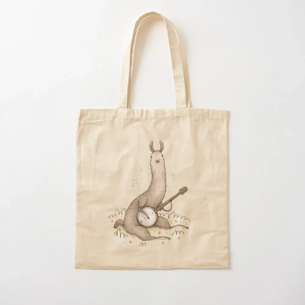 

Banjo Llama Tote Bag Reusable bags canvas tote bag Tote Bag