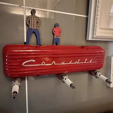 벽 보넷 키 지지대 거치대, 창의적인 빈티지 자동차 키 보관 선반 후크, 벽 펜던트 키체인 행어 랙 입구 정리함