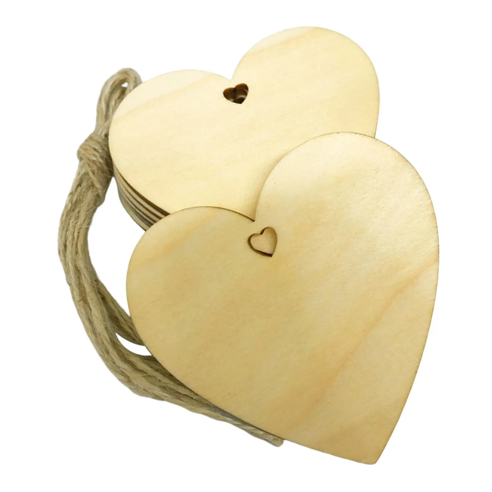 2-4pack 10x Heart Shapes Wooden Craft Christmas Wood Plaques Tree