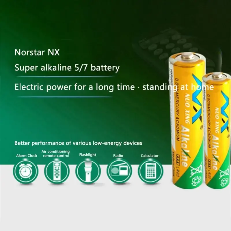 8pcs AAA Norxing 7 Alkaline battery 3A lr03 1.5V Batteries E92 AM4 MN2400 MX2400 pilas aaa battery toothbrush Walkman Clock