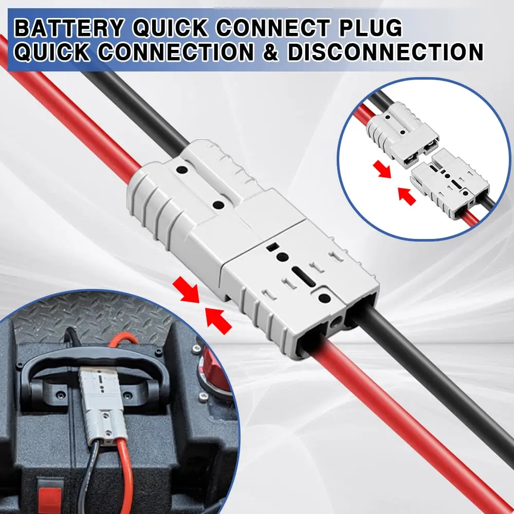 Cigarette Lighter to For Ads Plug Adapter Cable, 16AWG Wire, 12V-24V, 15A Merit Plug Compatible, for Car/Caravan/Camping