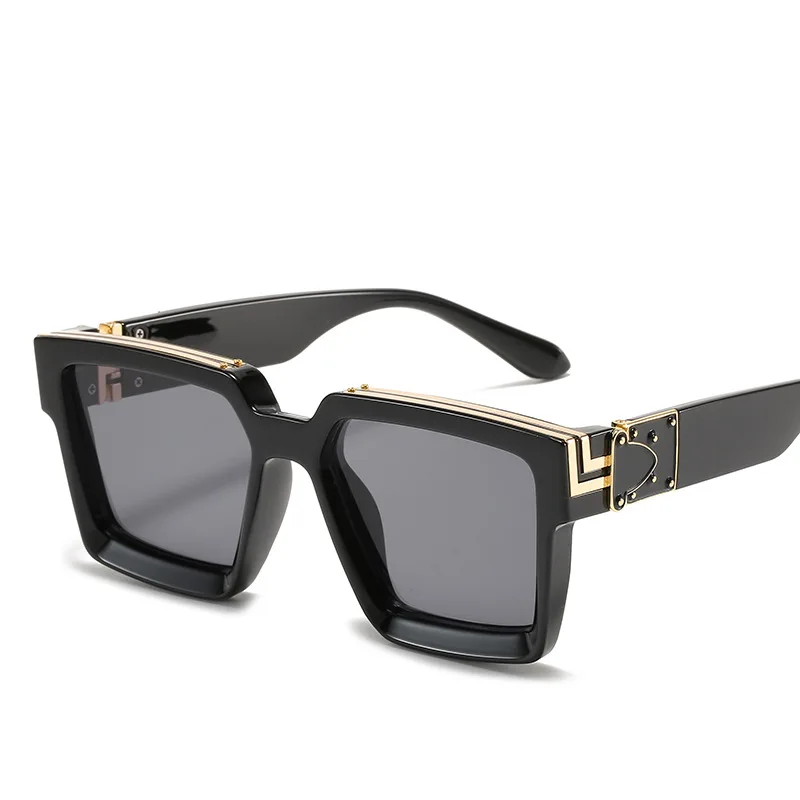 

86229 Oversized Square Party Sunglasses - Rich Gangster Style Novelty PC Frame for Nightclub & Festival Shades Men Women 510339