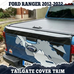Tail Gate Protector For Ford Ranger 2012-2022 T6 T7 T8 Wildtrak XLT XLS XL Rear Spoiler Tailgate Cover Trim ABS Matte Black