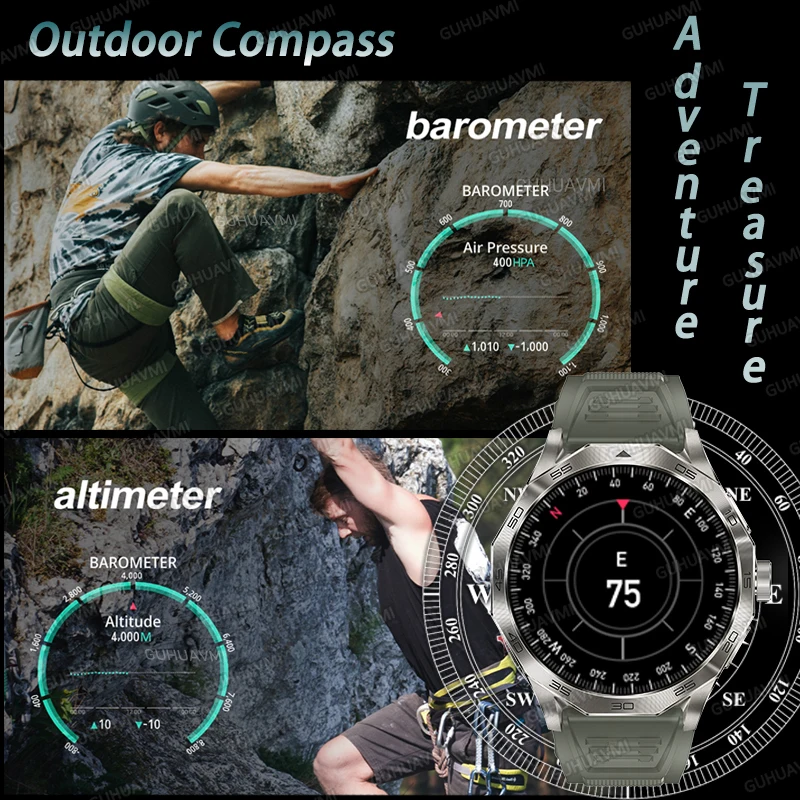 Imagem -04 - Gps Esporte Bluetooth Call Compass Rastreador Profissional ao ar Livre Pulseira Impermeável 1.85 Oppo Ios Novo Bateria de 710 Mah