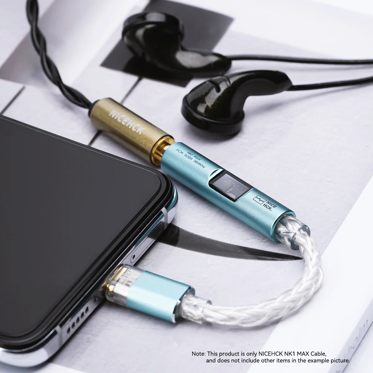 NICEHCK NK1 MAX オーディオアダプター MAX97220 OP-AMP IC CX31993 デコードチップ Type-C から 3.5mm DAC ケーブルコンバーター高解像度アンプ
