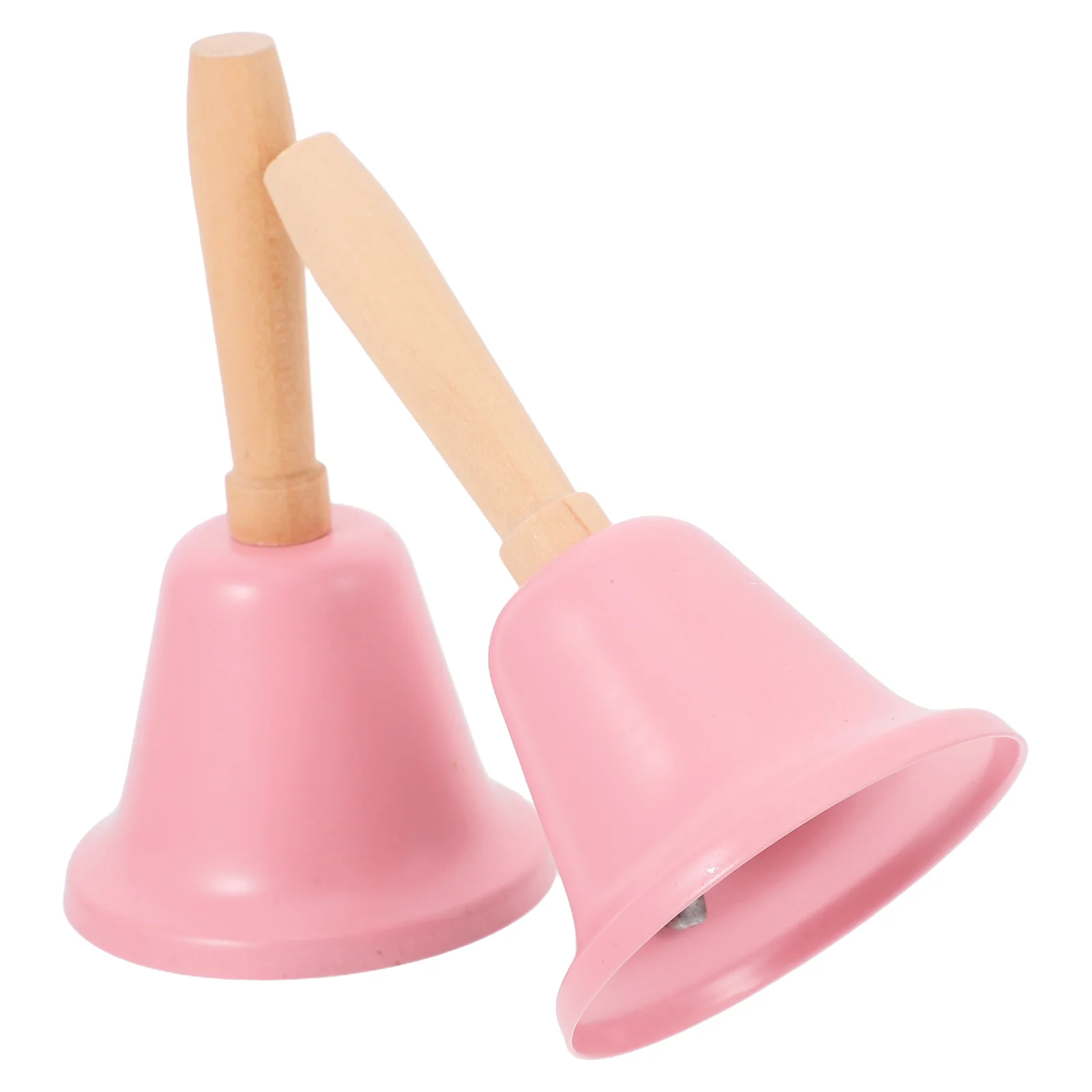

2pcs Metal Iron Bells Loud Ringing Handheld Wooden Handle Service Call Restaurant Hotel Decor Christmas Rattle Retro Bell
