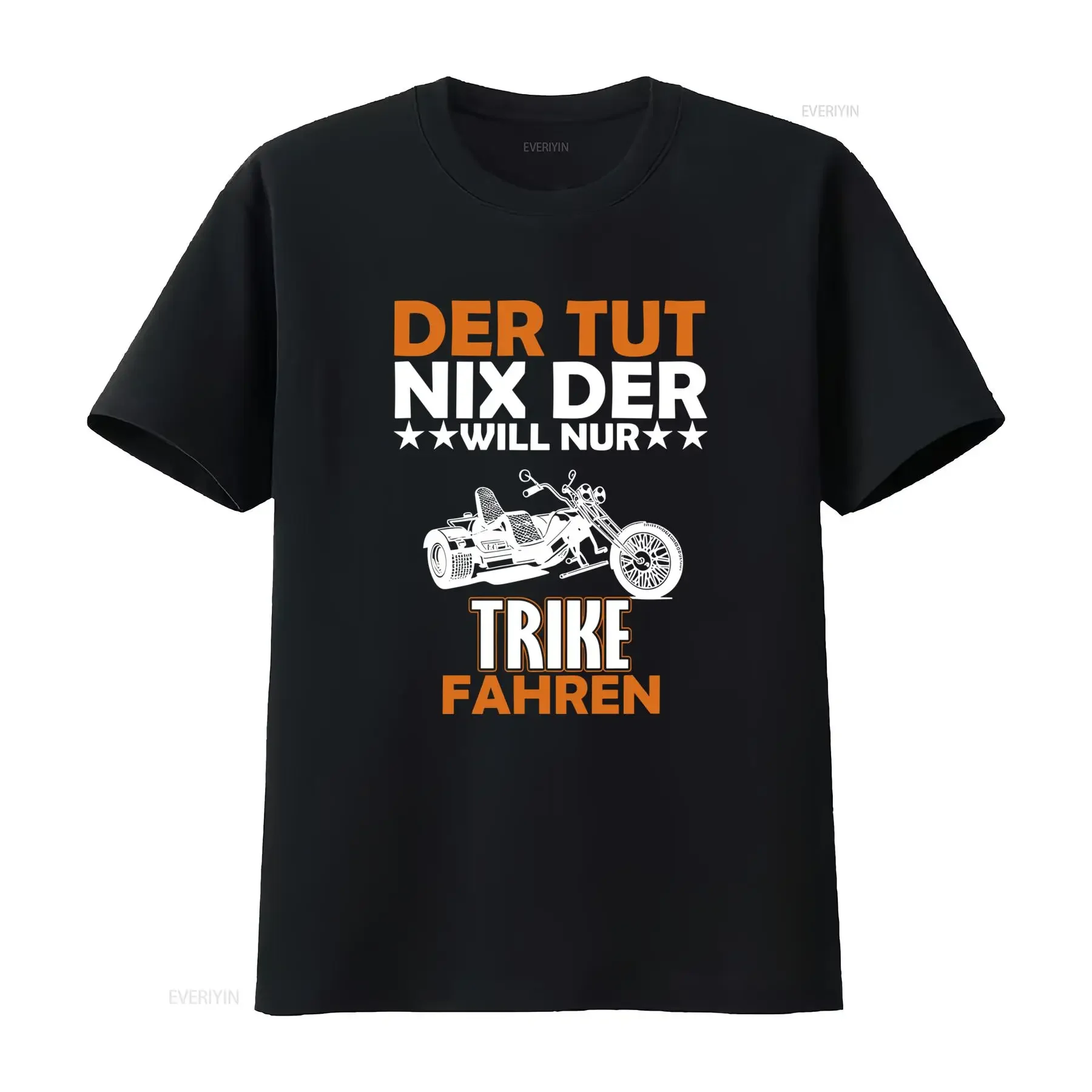 Cool Trike Motorcycle Print T Shirt He Doesn't Do Anything But Will Only Ride vintage Washed fashion Slightly Versatile Stylish