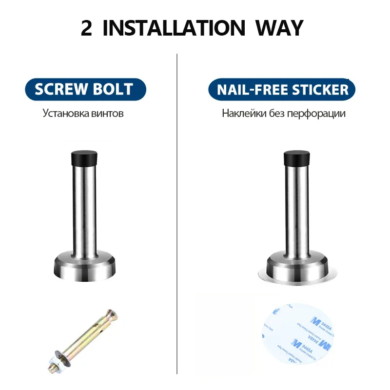 ZEXEF المطاط الفولاذ المقاوم للصدأ الباب سدادة باب الحمام وقف الثقيلة جدار جبل الوفير غير المغناطيسي حامل الباب الصيد الباب #4