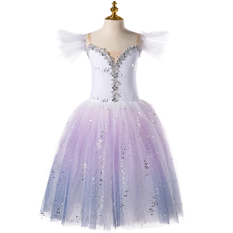 2023 Professional Romantic Tutu Long Tulle Tutus Ballet Dress Women Girls Ballerina Party Dress Children Ballet Dance Costumes