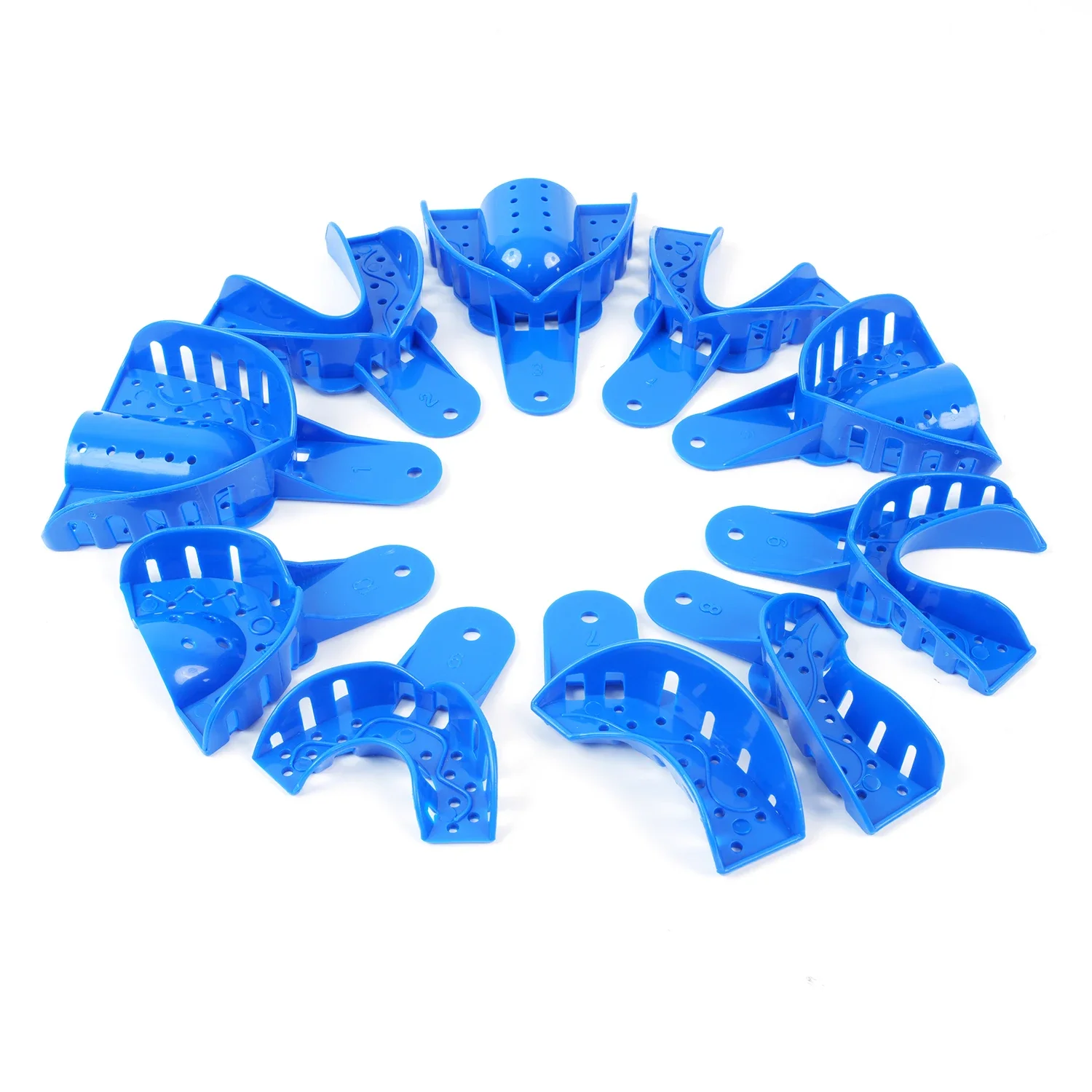 JOLANT 10PCS/Kit Dental Impression Trays Plastic Teeth Holder Trays Tools Autoclavable for Childrens Adults