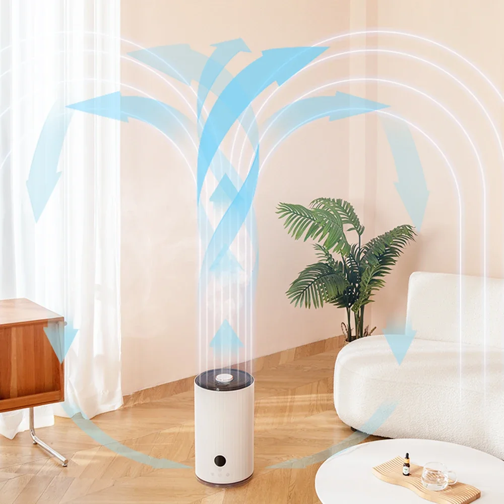 Smart Home 120 Degree Rotatable Humidifier with High-definition Display and Timer Setting Remote Control to Prevent Dry Burning