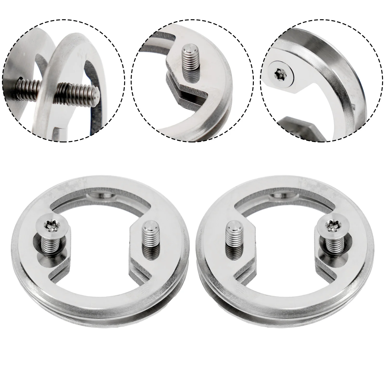 Pedal Plate Bow for Wahoo KICKR and For SpeedPlay Bicycle Pedals TC4 Alloy 3cm 15g Silver Cycling Mounting Accessory - view 3