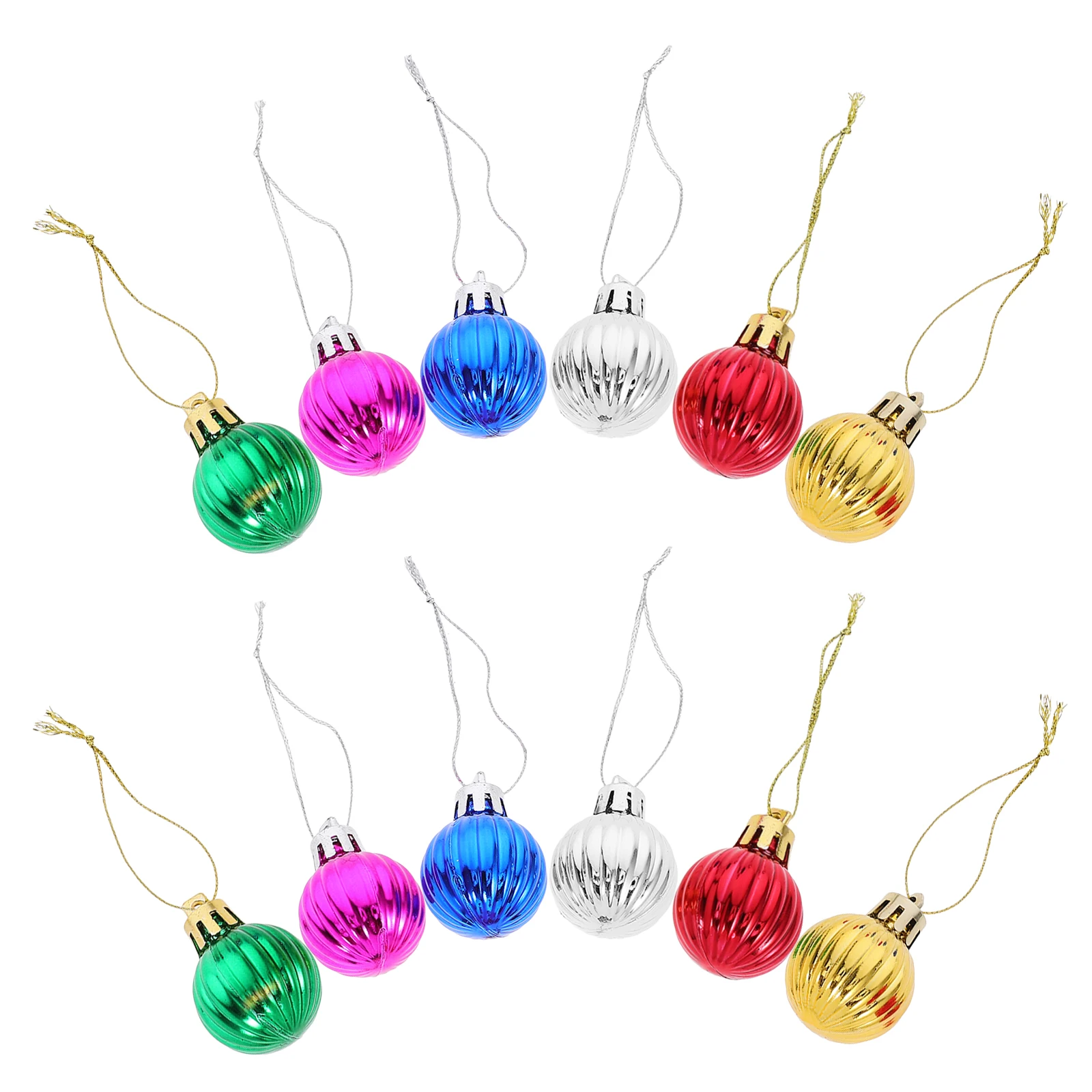

12 Pcs Christmas Ball Pendant Ornaments Craft Decorations New Year Colored