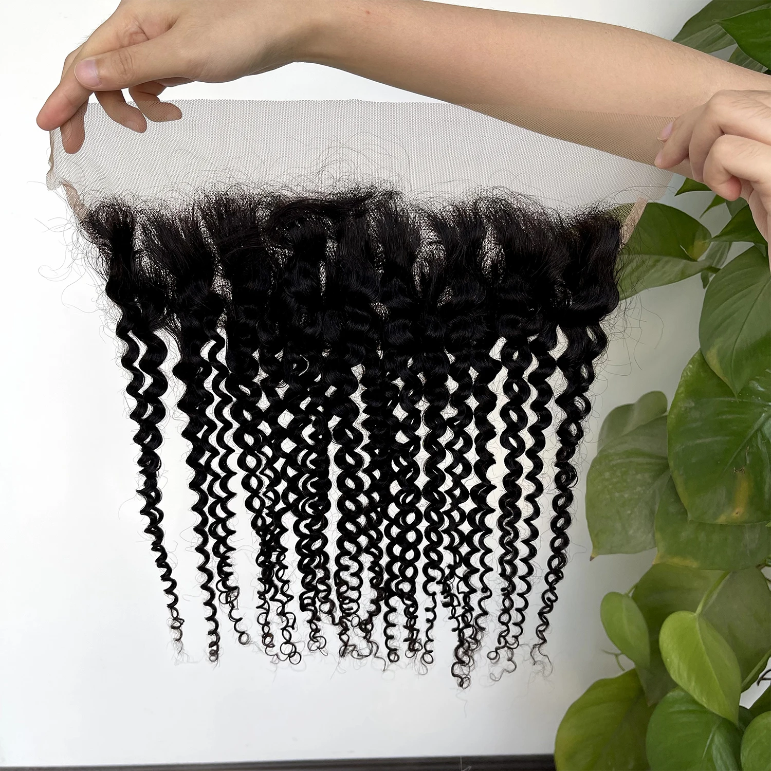 

SWANEE 13x4 HD Lace Frontal Deep Curly Edges Baby Hair PrePlucked Melt Skin Real HD Lace Curly 5x5 4x4 HD Lace Closure