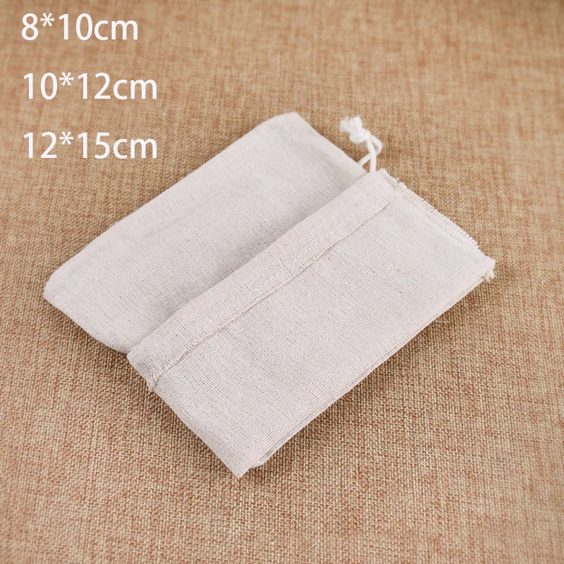 Muslin Bag Cotton Drawstring Canvas Linen Reusable Empty Gift Bag For Jewelry Snacks Small Items For Party Homewares