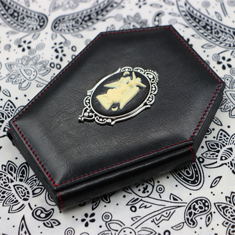 Black Vintage Gothic Coffin baphomet wallet Vampire wallet