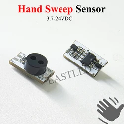 Mini Hand Wave Sensor Switch Module LED Light Switch 3.7-24V 2A Hand Sweep Inductive Detector for Under Cabinet Kitchen Wardrobe