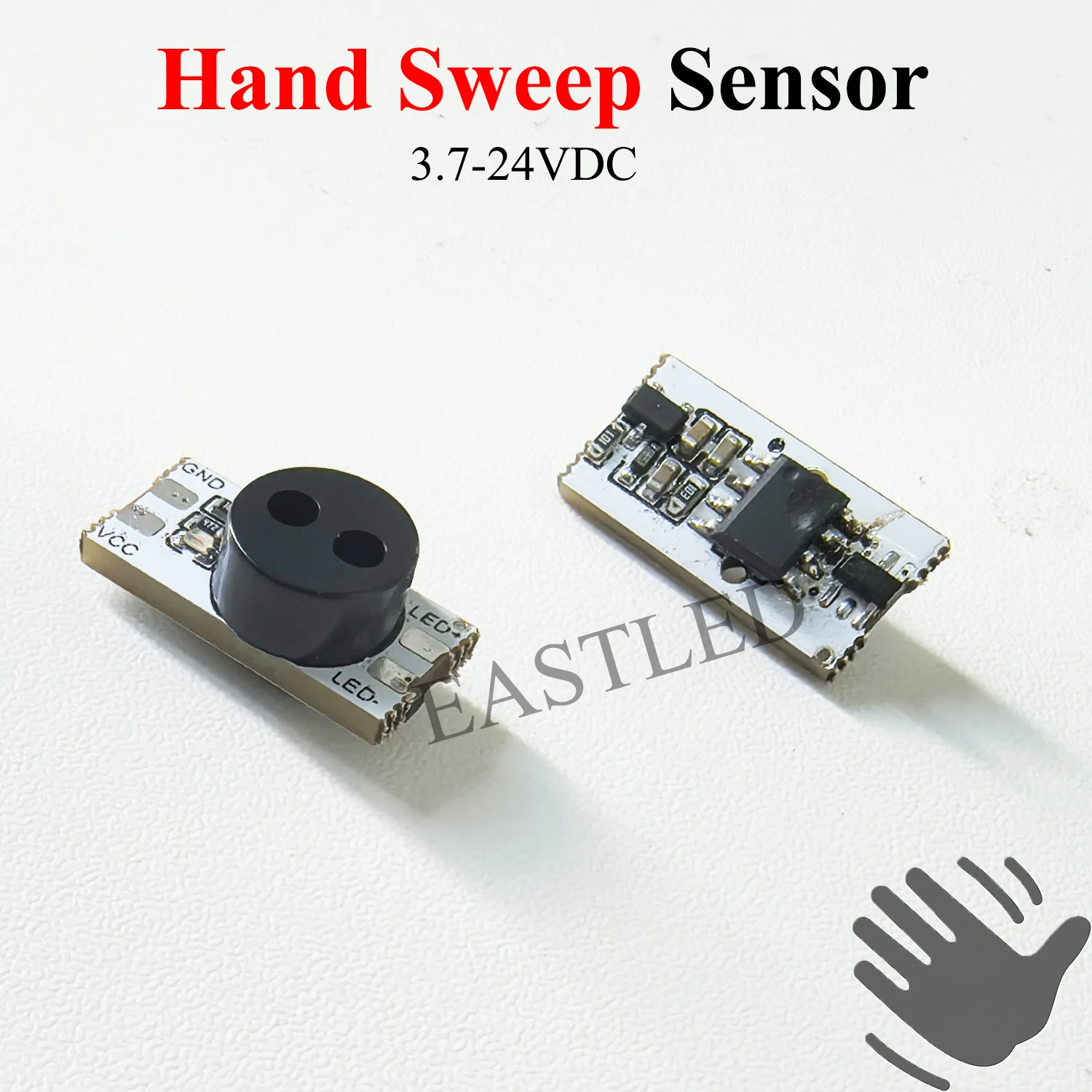 Mini Hand Wave Sensor Switch Module LED Light Switch 3.7-24V 2A Hand Sweep Inductive Detector for Under Cabinet Kitchen Wardrobe