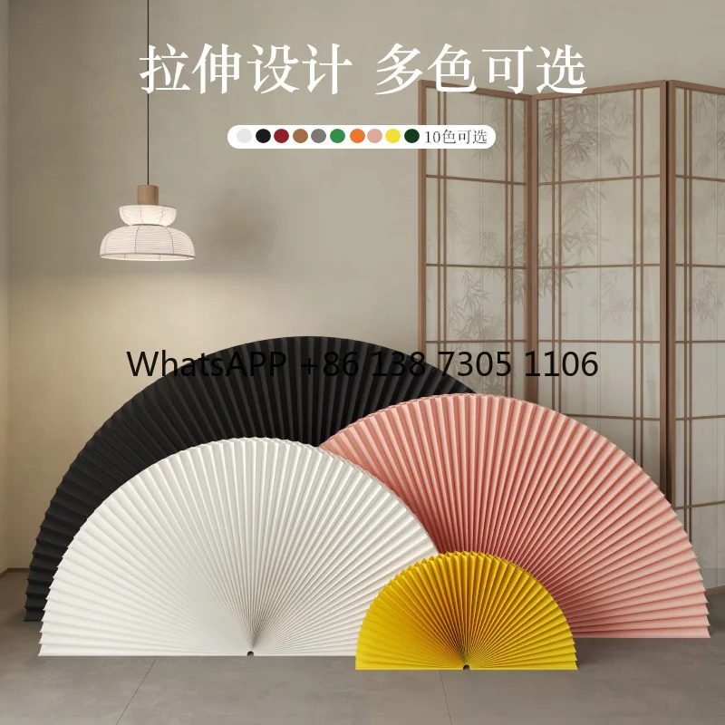 

Chinese style design classical organ paper fan, scene decoration versatile background ornament folding fan