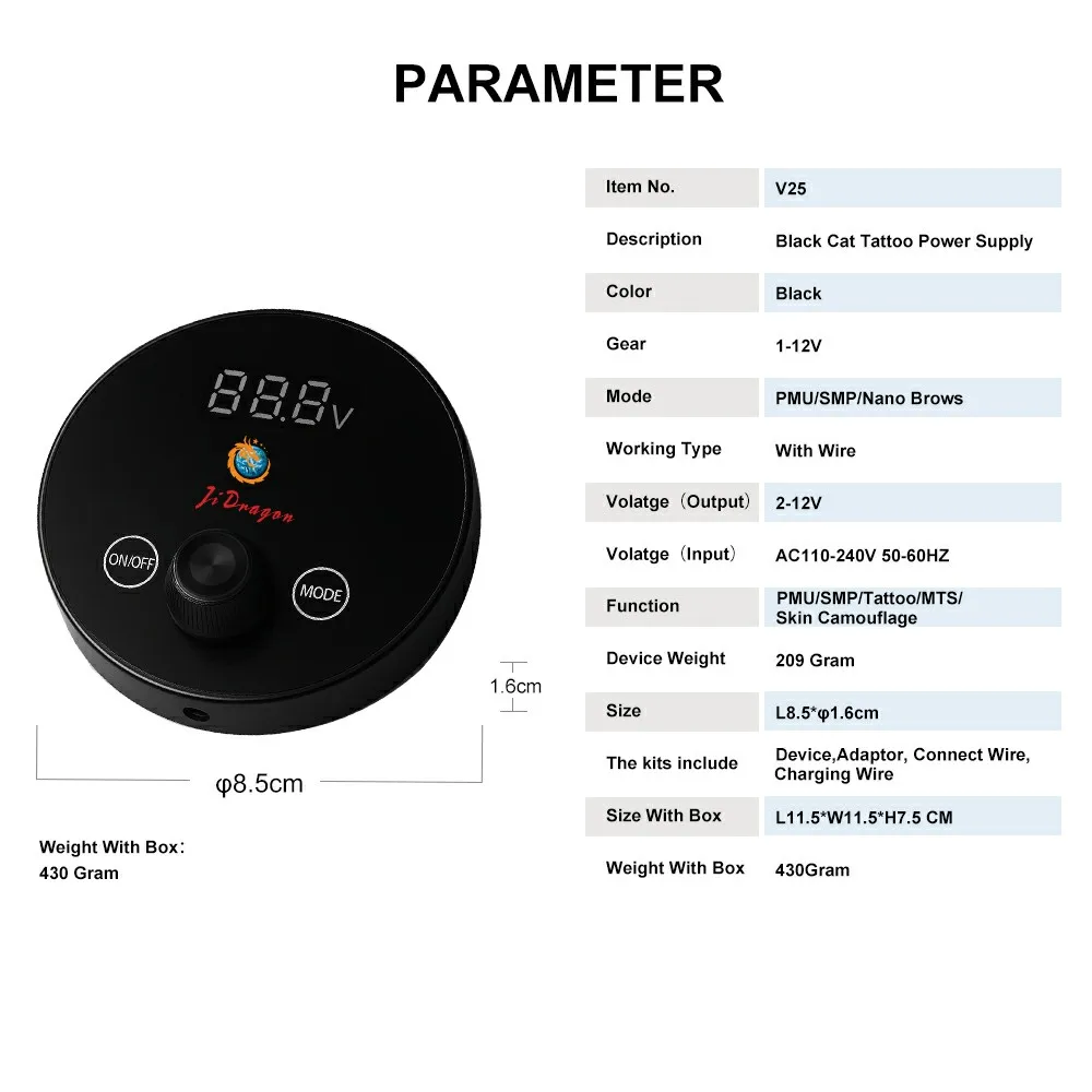 Tattoo Power Supplies OLED Display Screen Two Model Power Supply For Coil & Rotary Tattoo Machines Tattoo Accessories Tool - Image 3