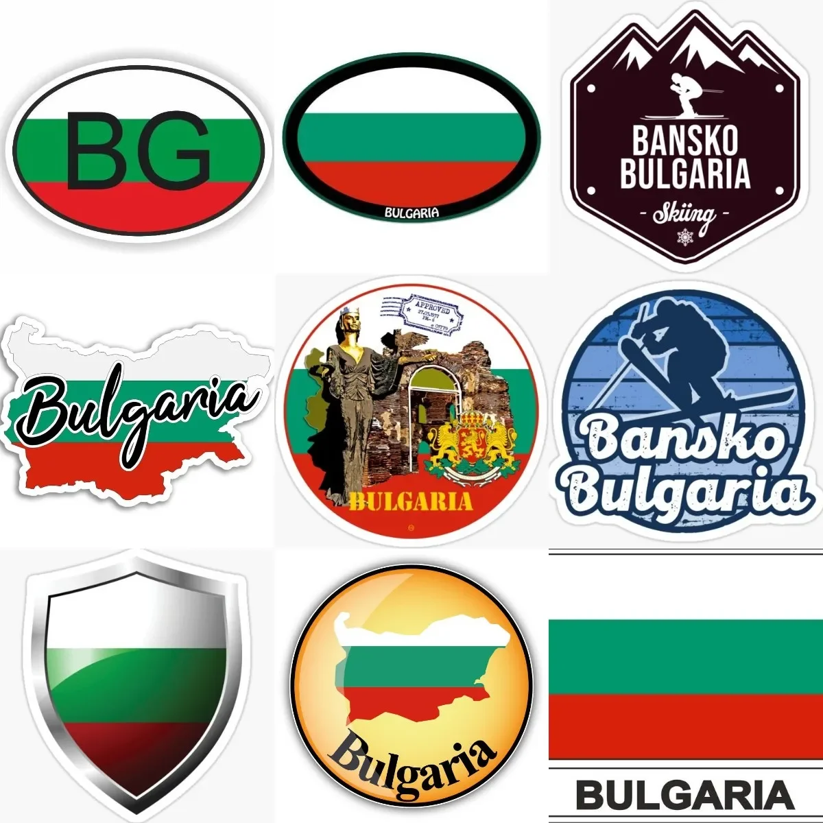 

BG Bulgaria Flag Map Creative Badge Sticker for Decorate Car Window Laptop Camper Wall Helmet Camper Bicycle Decal Accessories