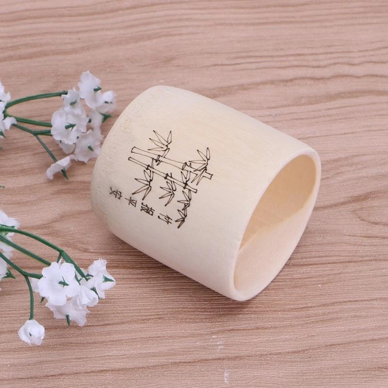 Bamboo Wooden Drinking Cup Coffee Tea Mug Breakfast Beer Milk Wine Glass