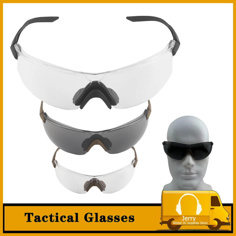 Tactical Goggles Clear&Black Two Different PC Lens，HD Vision, Outdoor Hunting Shooting Windproof,Strong Light,Sun-Proof Goggles