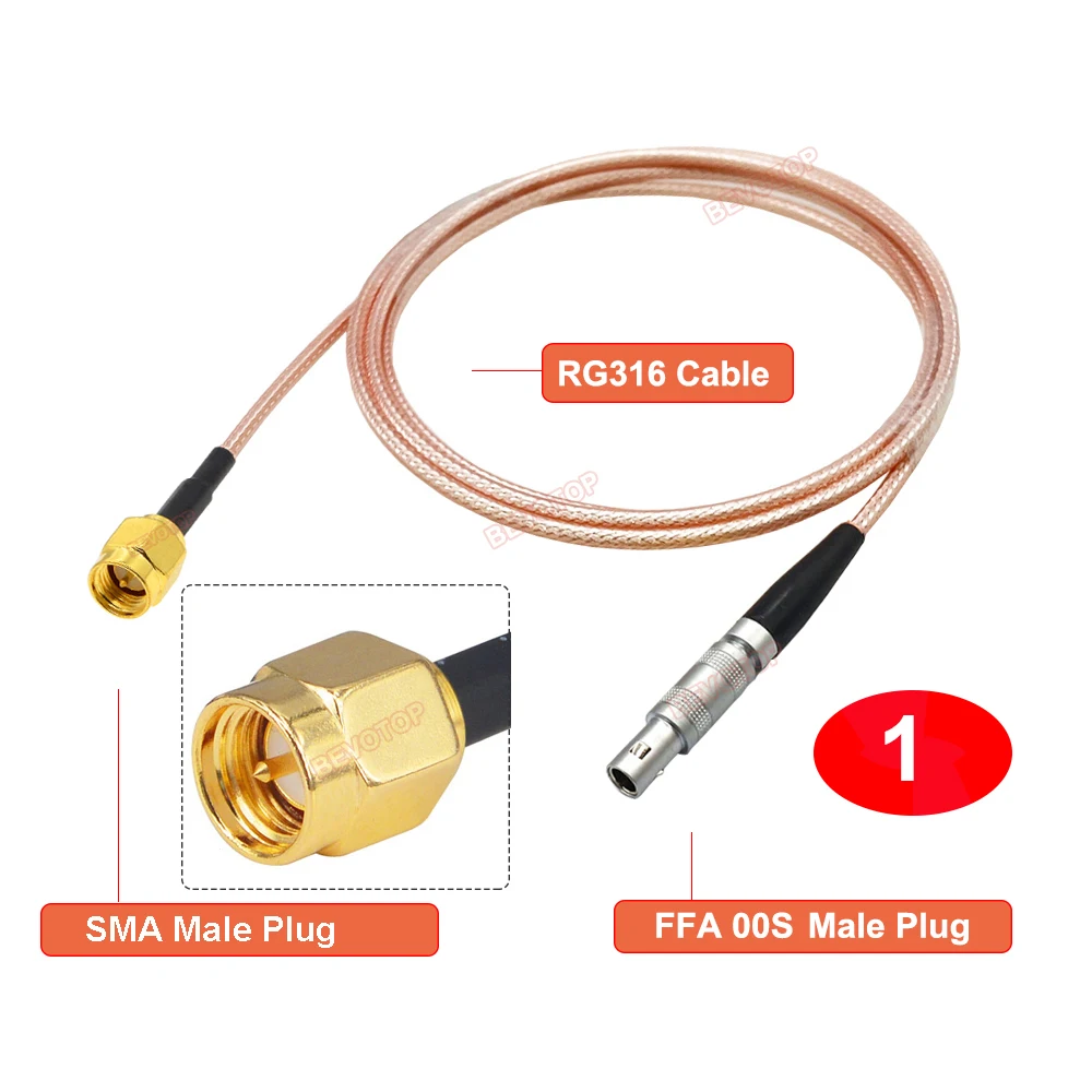 RG316 Cable SMA to FFA Connector FFA 00S Male to SMA Male RF Coax Pigtail Assembly Pigtail for Ultrasonic Flaw Detector Line