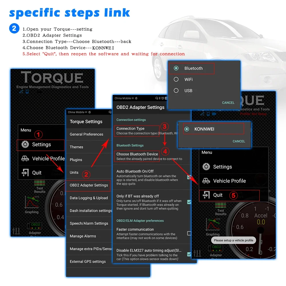 2025 Nieuwe KONNWEI KW901 ELM327 V1.5 Bluetooth5.0 Auto Auto OBD2 Scanner Android/IOS Auto Diagnostic Tool Code Reader pk Vgate ICAR2