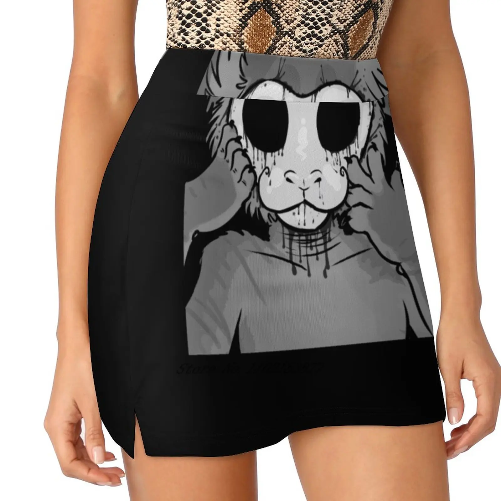 Behind The Mask New Women Skirts Double-Layer Printed Short Dress Mini Sport Skirt Identity Anthro Anthropomorphic Furry Tiger