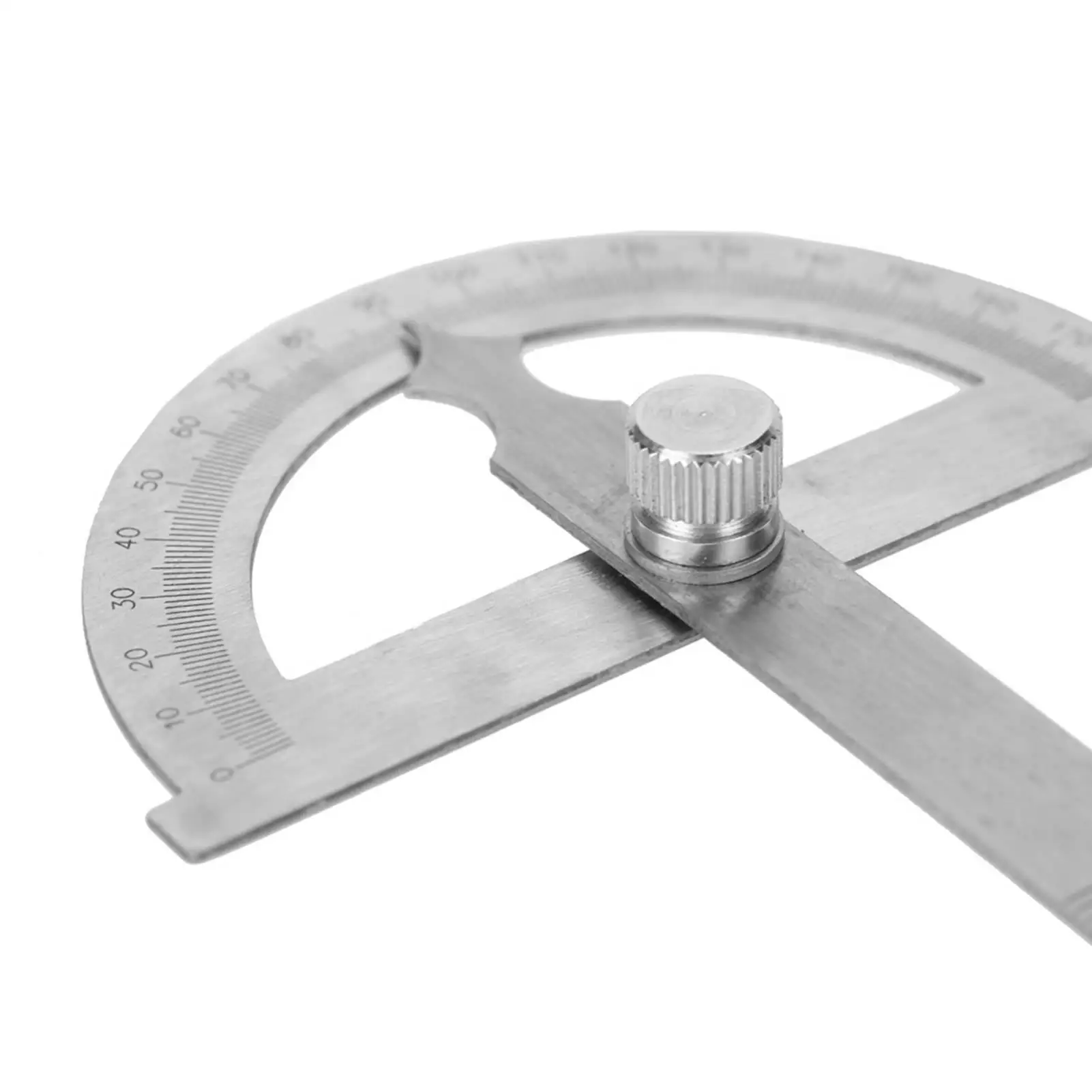 2-in-1 Stainless Steel Protractor Goniometer Angle Finder Gauge with 15cm Ruler - 0-180 Degree Measurement Tool