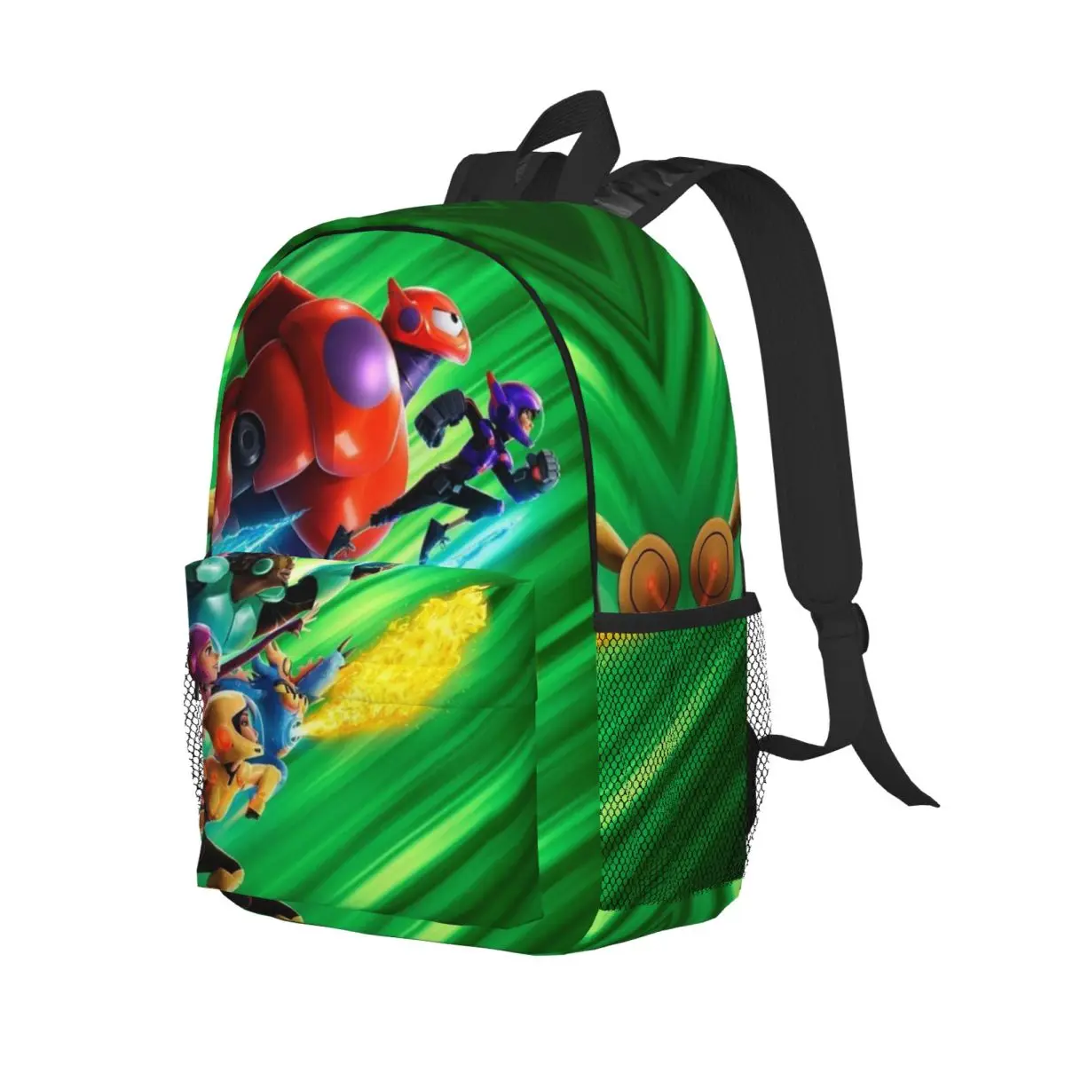 Big Hero 6 15-Inch Waterproof Backpack - Lightweight Travel Bag with Multiple Pockets for Organization