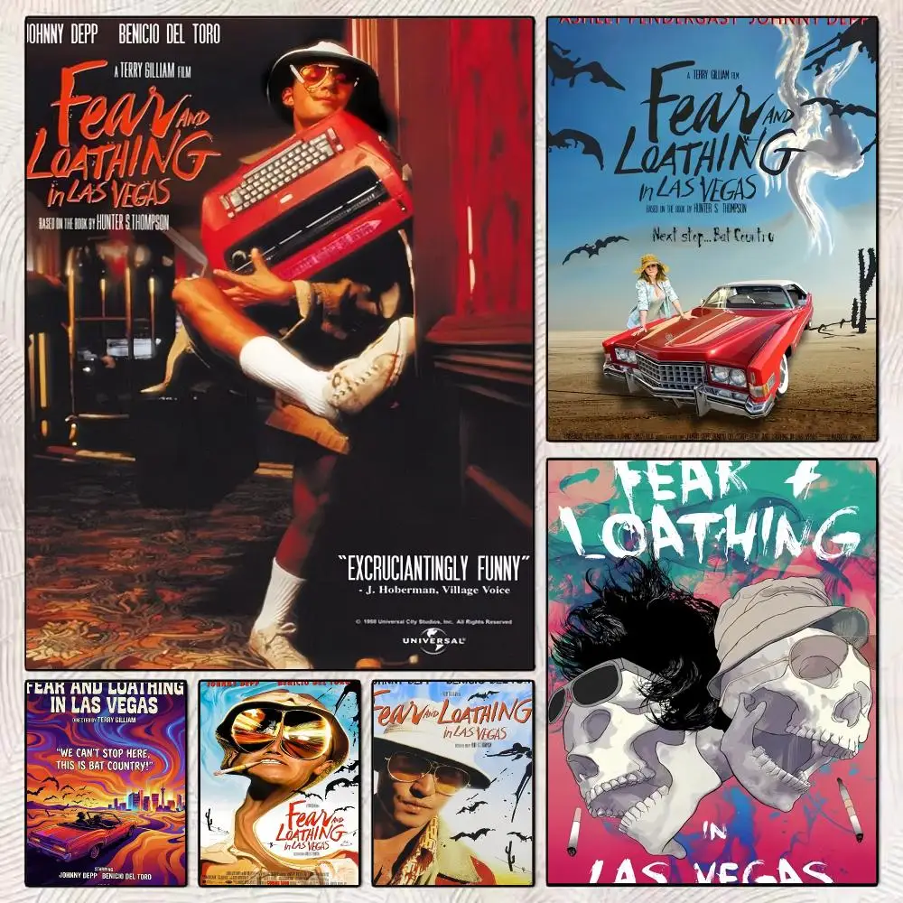 Fear and Loathing in Las Vegas Painting Calligraphy Stylish Wall Art Poster, Bedroom Living Room Home Decor Gift