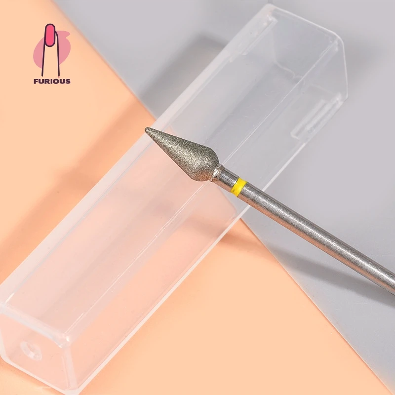 مثقاب أظافر تنظيف البشرة المدببة مقاس 3/32 بوصة منظف أظافر احترافي تحت الماس لأداة إعداد أظافر الجلد الميت للبشرة الميتة