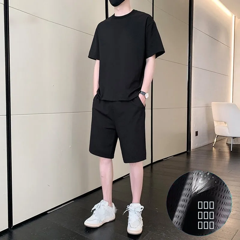 

Мужская спортивная футболка с круглым вырезом, быстросохнущая, для бега, Ice Sensation 2025, летний повседневный комплект, полиэстер, охлаждающий эффект