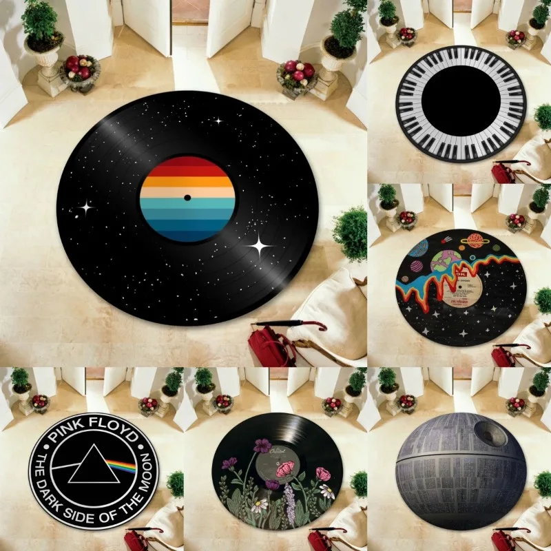 Alfombras Harmonic Hits para discos de piano y rock roll, alfombrillas y alfombras con temática musical para salas de música, dormitorio, hangouts para adolescentes