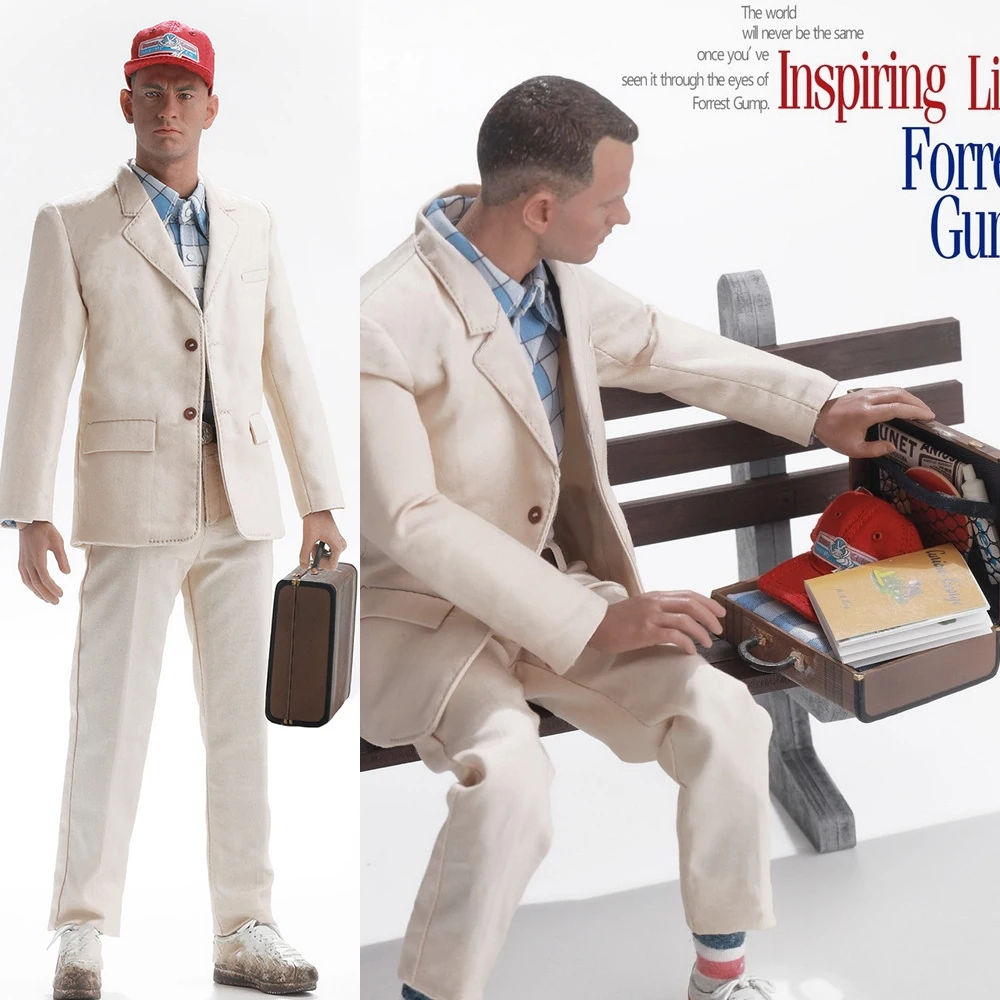 

In Stock DJ-CUSTOM DJ-16002 1/6 Scale Collectible Male Mr. Forrest Gump Action Figure Model with Bench for Fans Holiday Gifts