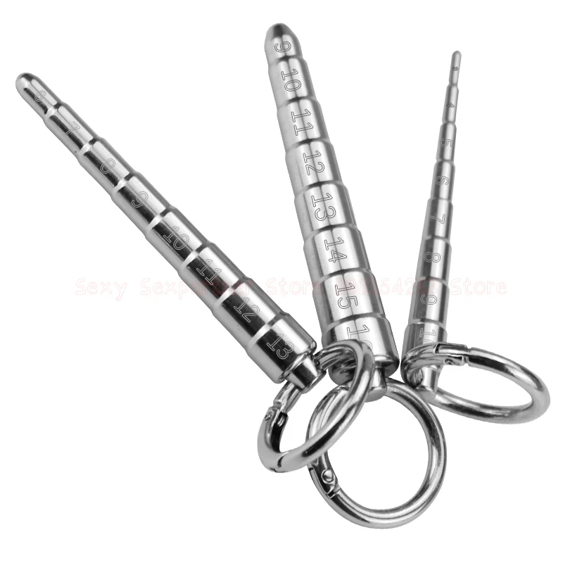 Stainless Steel Urethral Dilator Plug Scale Penis Plug Progressive Dilator Penis Plug Urethral Bead Urine Plugging Rod For Men