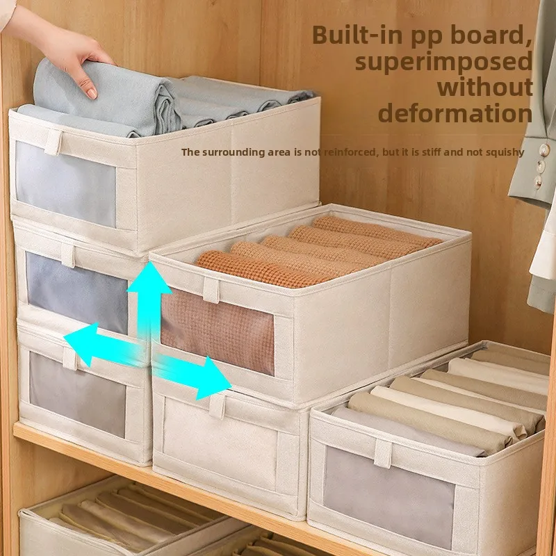 

Оконный ящик для хранения хлопка и льна, шкаф для хранения вещей, ящик для брюк, игрушки для одежды, складной ящик для хранения