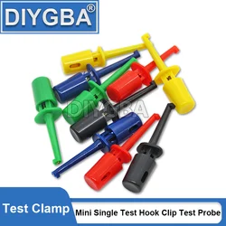 10PCS/Set Mini Single Test Hook Clip Test Probe For Electronic Testing IC Grabber Small Size Round Crocodile Clip Hook Test Clip