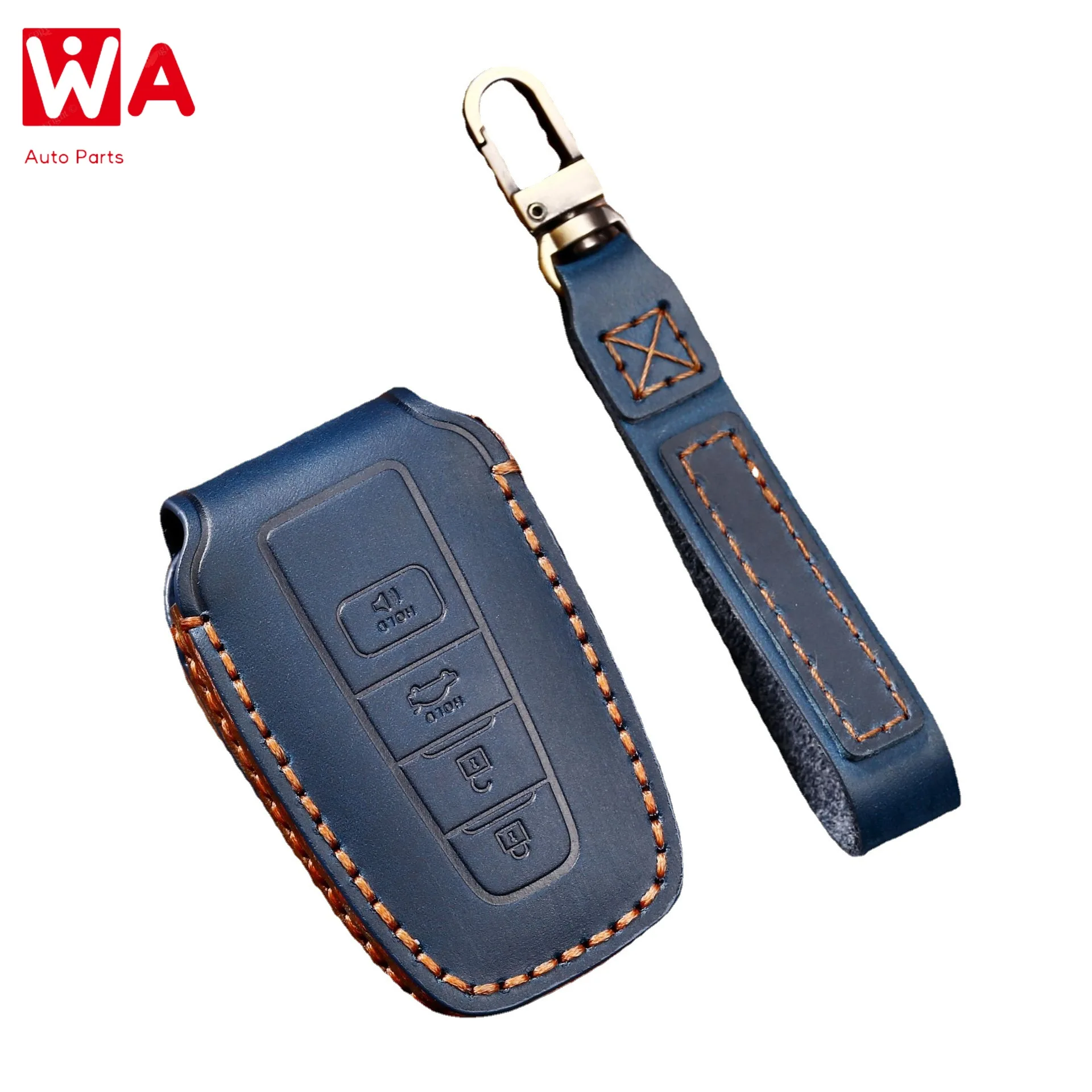 

Handmade Leather Car Remote Key Fob Case Cover For Toyota Prius Camry Corolla C-HR CHR RAV4 Prado Accessories Keychain Covers